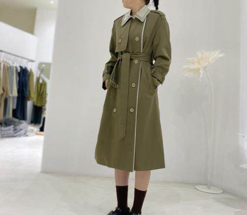 撞色双门巾风衣，女装风衣，Must Bloom绽放