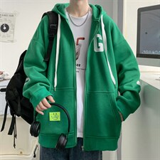 宽松潮港风卫衣春秋情侣外套连帽开衫加厚印字母卫衣A2018-A18P75，男装卫衣，星座1109-2