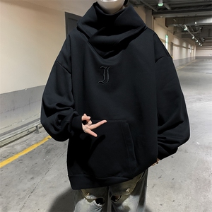 社恐i人忍者高领卫衣男女连帽冬美式加绒加厚外套WG108-P48 绒55图片