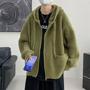 毛衣男慵懒风鹿毛绒休闲针织衫M264 P65图片