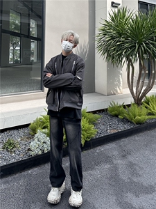 自家图，博主风cleanfit外套男短款撞色美式飞行员夹克JK2407-P95图片
