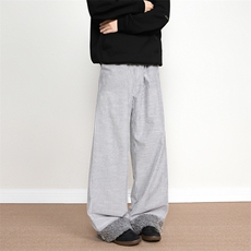 8XL-M加厚羊羔毛棉裤特大码宽松休闲裤保暖直筒阔腿裤KZ1939/P68，男装休闲裤，电商B238