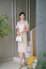 夏季新款，改良版旗袍，女装汉服/婚纱/旗袍/礼服，金典明美