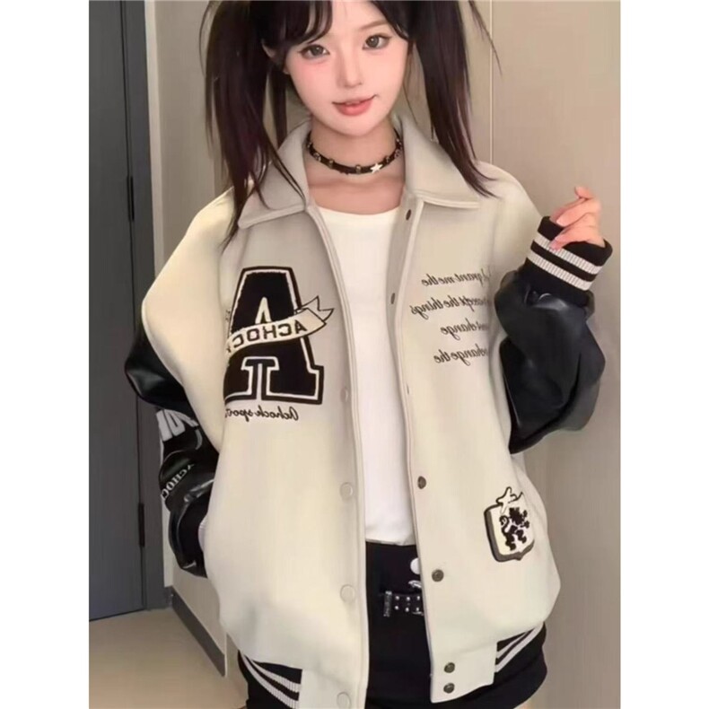网图现货痞帅外套男女高街潮牌港风韩版潮流宽松夹克R687-P78,男装夹克,星座1005-4