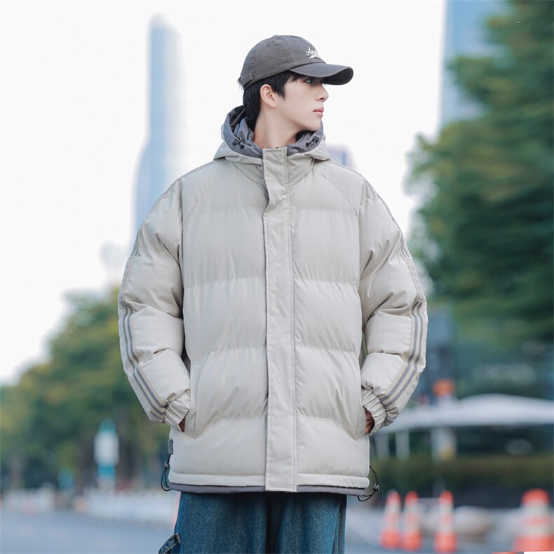港风冬季新款连帽棉服中性情侣风潮牌百搭外套333-P85,男装棉衣,星座717
