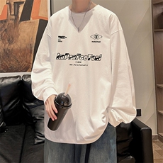 抖音得物供货量大从优可提供视频美式长袖T恤CT605特P25，男装T恤，电商A486