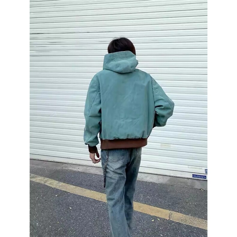 帆布水洗夹克男2025春秋季新款美式复古重磅宽松连帽短款情侣外套,男装夹克,星座1210-1