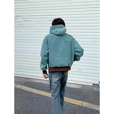 帆布水洗夹克男2025春秋季新款美式复古重磅宽松连帽短款情侣外套，男装夹克，星座1210-1