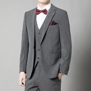 ASD672秋季新款男士西服礼服三件套西装修身商务休闲男装西服套装图片
