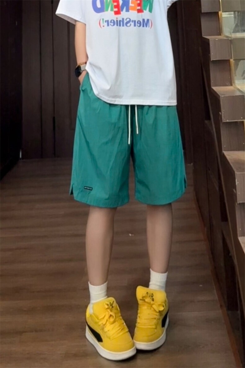 特批P20无差价夏季港风高级感纯色薄款冰丝凉感大码短裤男DK5862,男装牛仔裤,电商A001