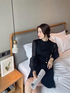 显瘦连衣裙图片