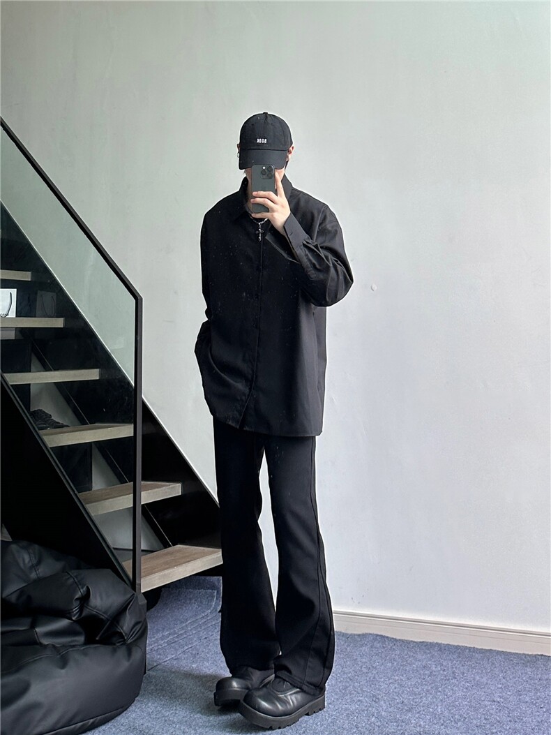 美式ins高街暗黑小众百搭喇叭裤休闲牛仔裤K2305-P55控78,男装牛仔裤,电商A062