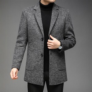 2023秋冬新款男士毛呢大衣羊毛呢子中长款西服领风衣DS81056-P340,男装毛呢大衣,电商B212（原钱塘6029）