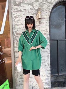 爱美欧 新款现货织带衬衣图片