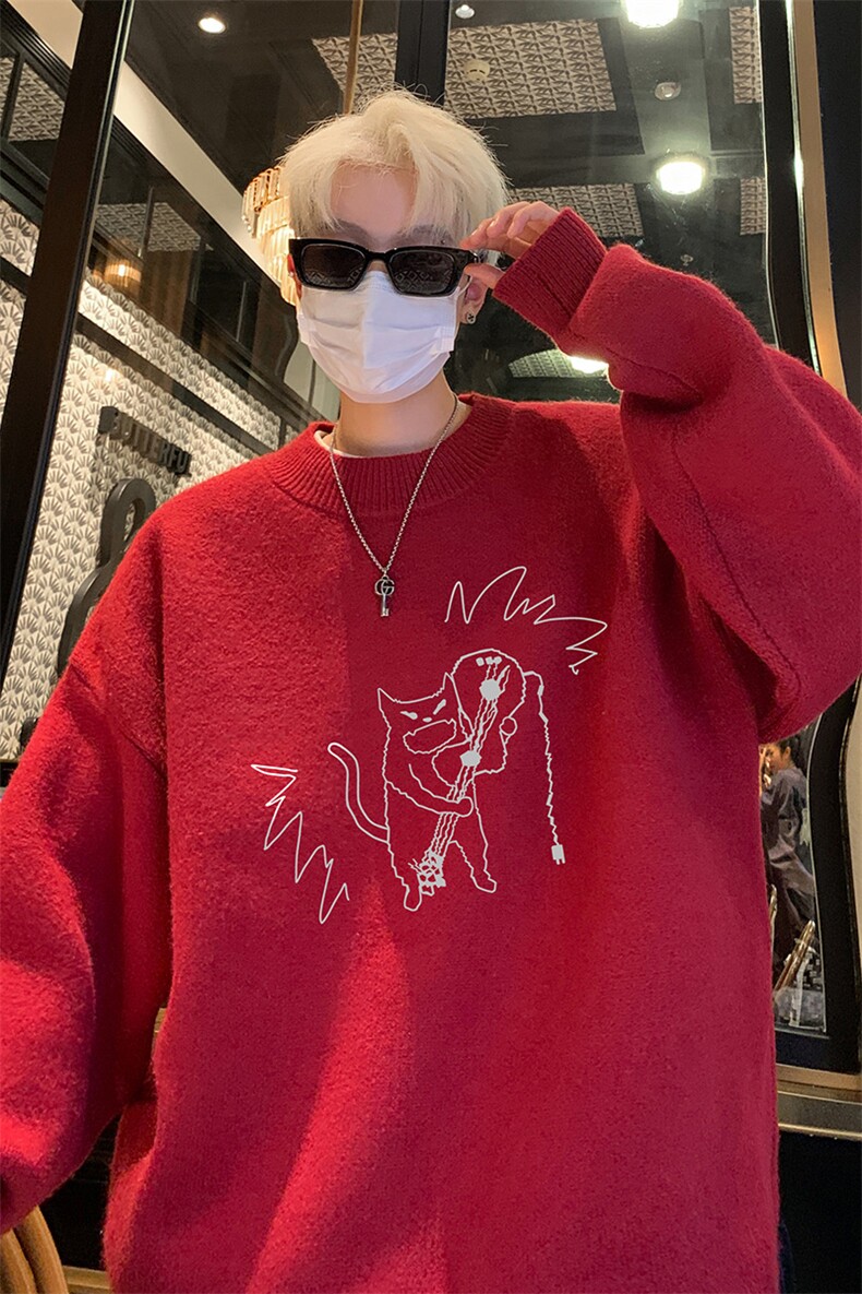 高质量！秋冬季半高领毛衣男加绒加厚线衣男针织衫男MY234-特p38,男装针织衫/毛衣,电商B367