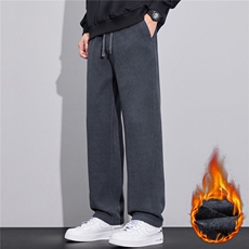 2026秋冬加绒加厚男士提花针织款式阔腿裤休闲棉裤男长裤现货外贸，男装棉裤，星座224-3