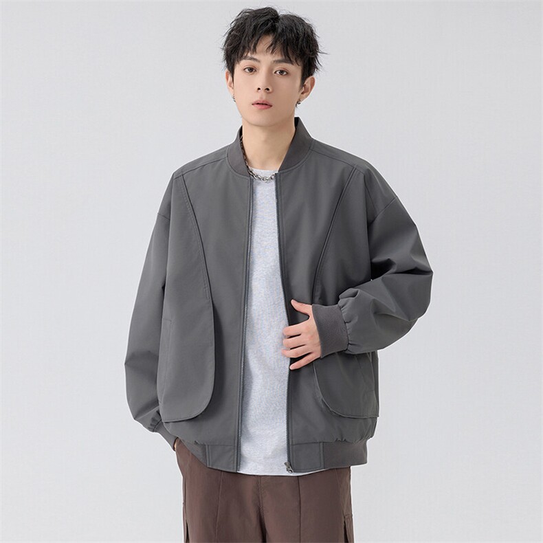 户外夹克男棒球领纯色上衣冲锋衣外套DSA157B-JK7869-P70,男装夹克,电商A157B