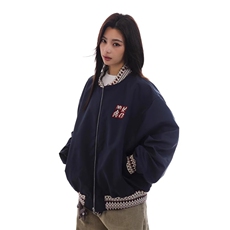 XZ283-P68春季2025年新款美式复古设计感夹克女民族风提花短款，男装T恤，电商B323A