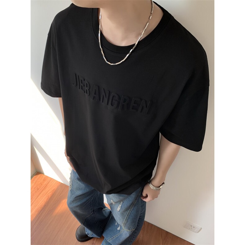 新款短袖t恤男夏季韩版潮流港风宽松休闲潮牌体恤衫T091-P38,男装休闲裤,星座308B-2