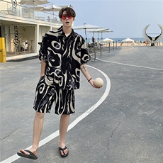 泼墨套装TZ77808特P45衬衫DCS77809特P27DK77810特P18套装控88，男装休闲套装，星座227-7