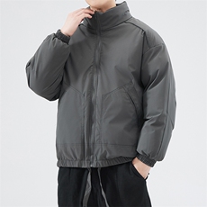 现货冬季美式休闲加厚雪山外套夹克立领纯色三防户外工装棉服，男装夹克，电商A486-1
