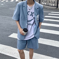 春季潮流休闲时尚短袖套装T736P58，男装休闲套装，星座1116-2