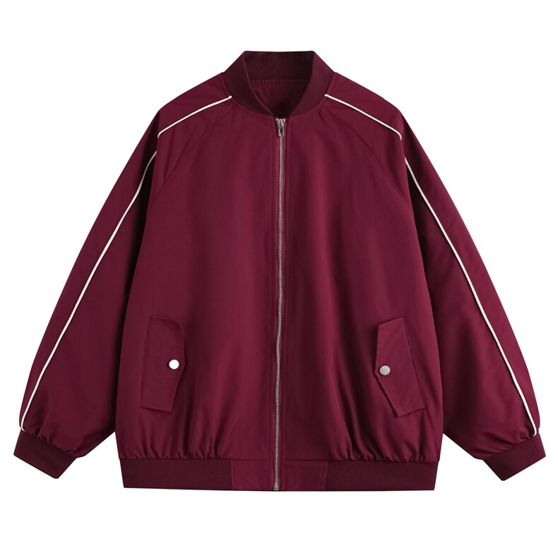 光板得物唯品二开  秋装包边棒球服夹克外套 F605 TP58图片