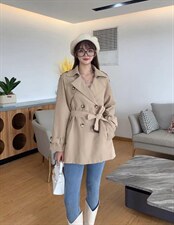 现货风衣外套三色三码，女装风衣，艾涵o