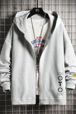 KS21114-P38连帽开衫卫衣男运动外套大码班服网格挂拍，男装卫衣，电商A040A