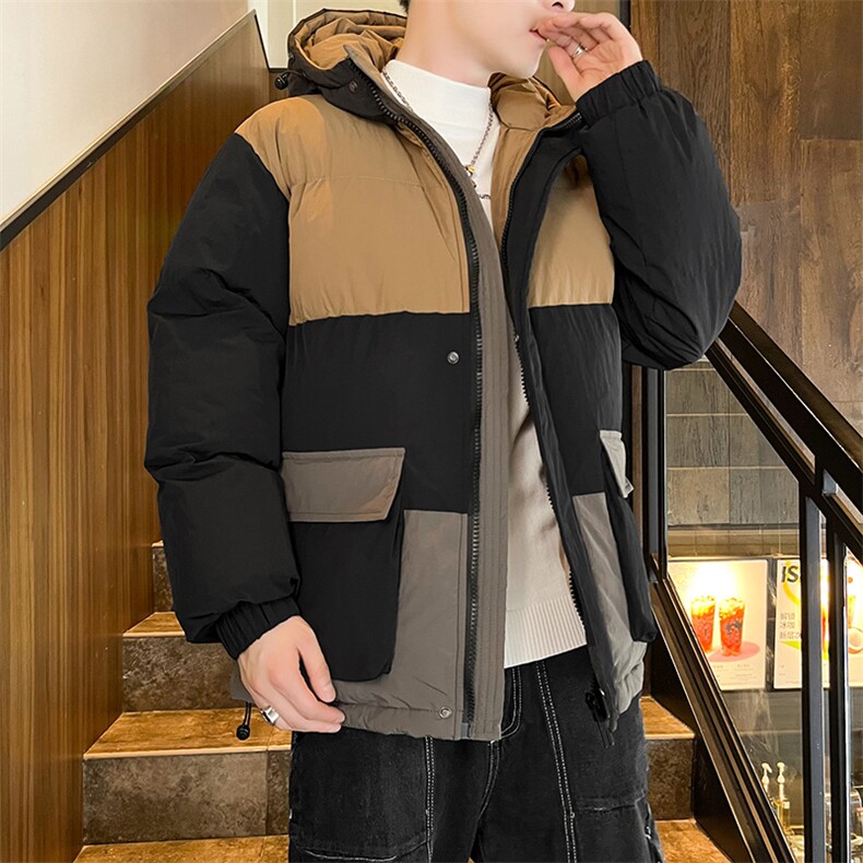 店主风2026新品冬季宽松情侣装撞色棉服冬装加厚外套D008-P100,男装棉衣,星座717