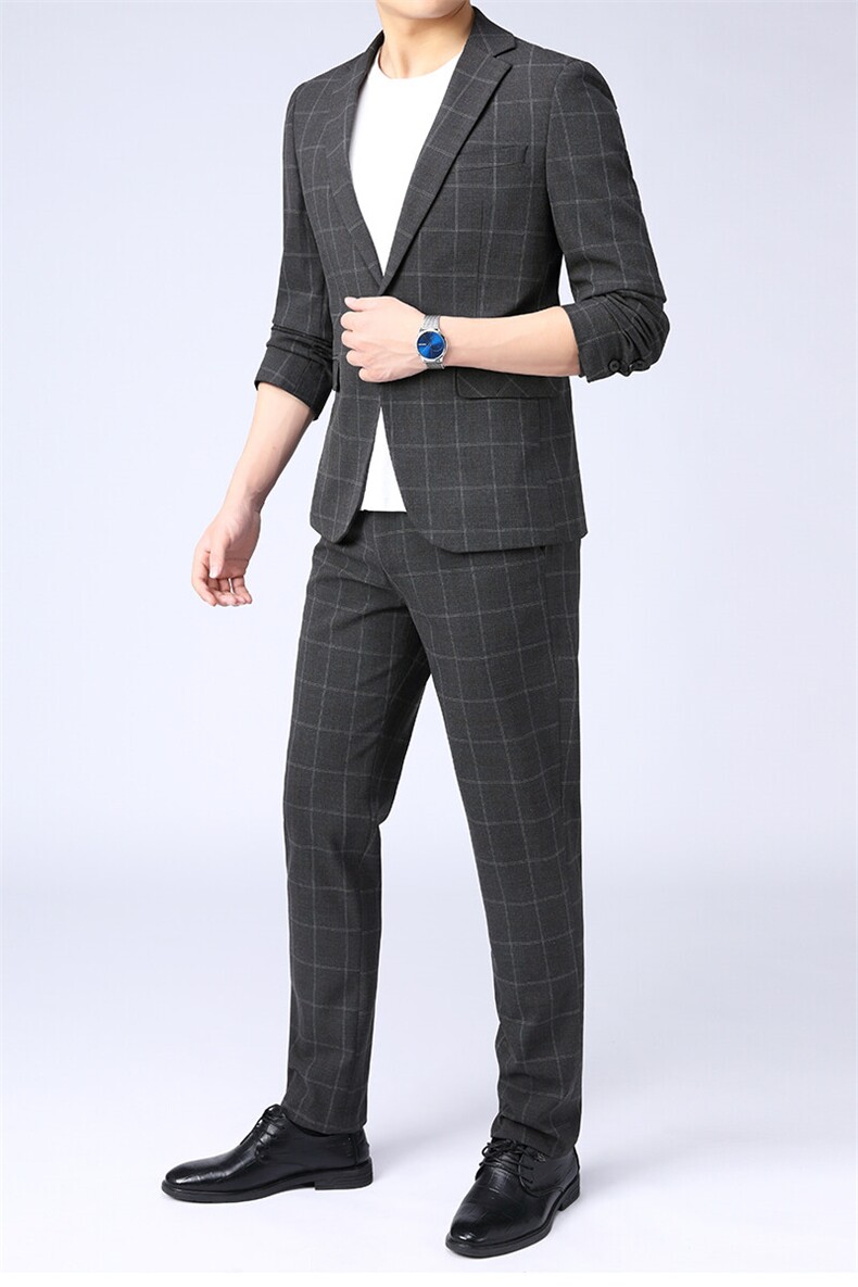 GDN5468四季款新款男士礼服西装修身商务休闲男装西服两件套装,男装西服套装,电商B360