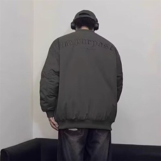 棒球服夹克男生痞帅潮牌美式复古春秋新款宽松百搭夹克上衣，男装夹克，星座506A