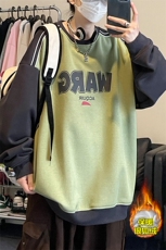特批P45无差价冬新华棉青少年银狐绒加绒加厚圆领卫衣男W470J加绒，男装卫衣，电商A001