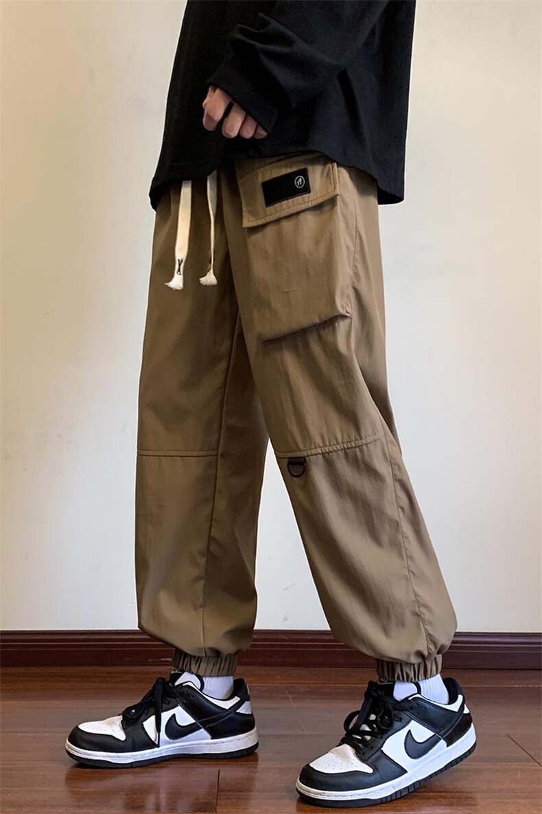 港风工装休闲裤男宽松直筒束脚伞兵裤KP806P50,男装休闲裤,星座1204-3