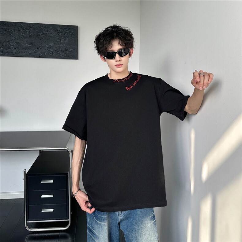 Q351-P40美式潮牌纯棉短袖t恤男女款夏季情侣装设计感小众上衣,男装T恤,星座911-1
