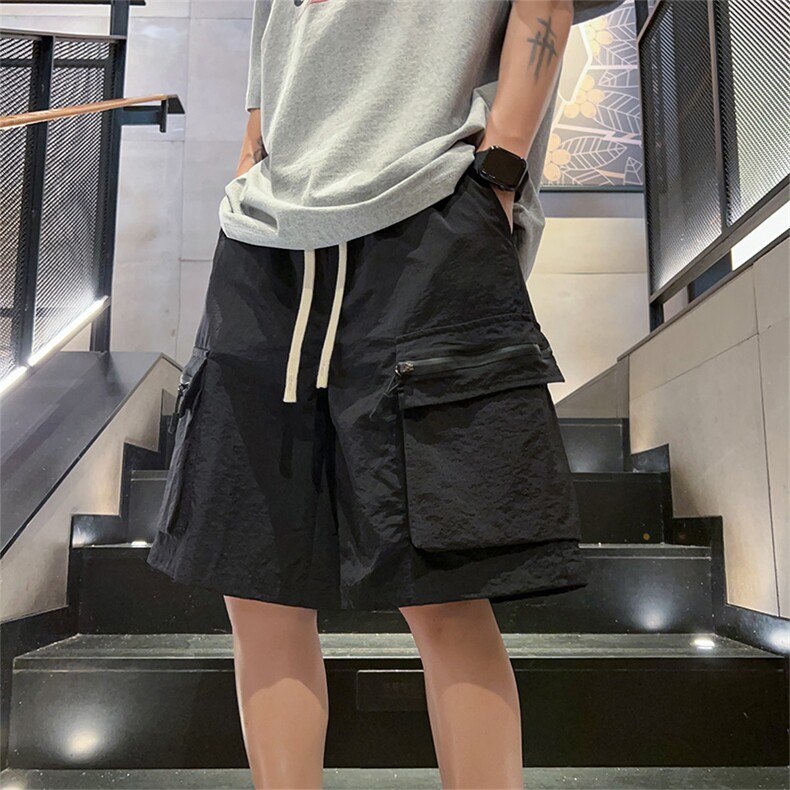 M-8XL 夏季大码双口袋工装短裤五分裤109-H77-P40图片