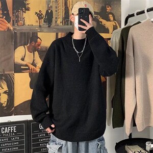 大码S-3XL 毛衣秋季休闲宽松长袖圆领针织衫冬季上衣  M360-P40图片