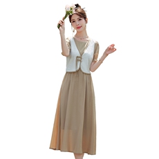 时尚宝妈母乳期产后外出服夏季短袖哺乳款显瘦遮肚子喂奶连衣裙潮，女装连衣裙，依曼迪