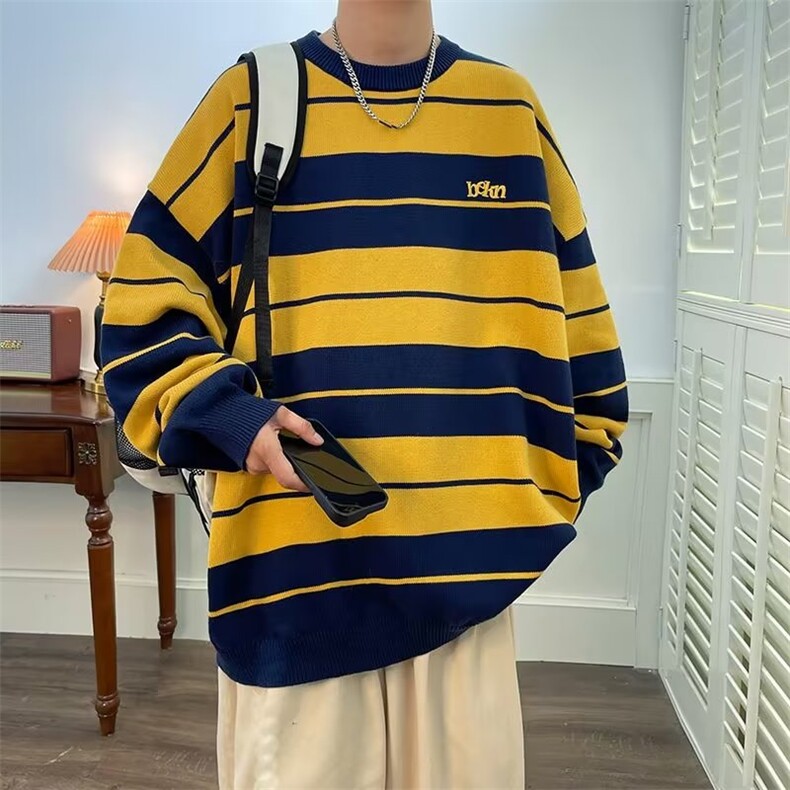 美式圆领毛衣男慵懒风休闲针织衫M5601P48,男装针织衫/毛衣,星座1116-2