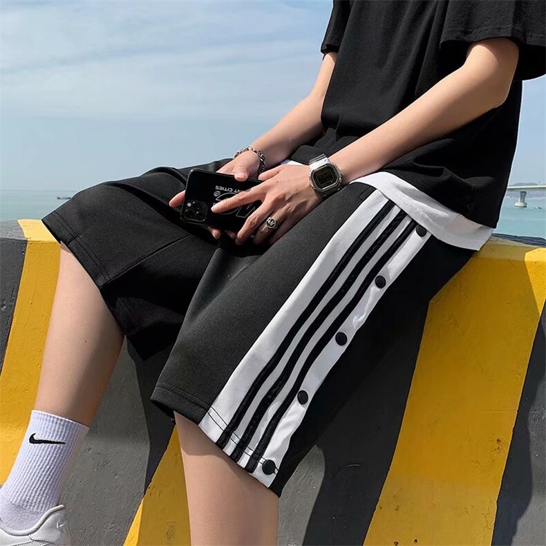 夏季潮流宽松短裤男外穿青少年学生运动休闲五分裤潮DK040-p28
