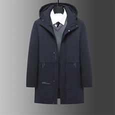 中长冬季休闲可脱卸帽中年保暖厚款夹克式外套羽绒服MY22266-P190，男装羽绒服，星座1105-3
