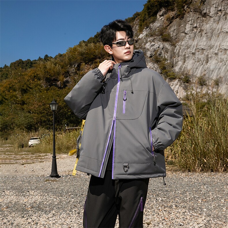 311B-1-YZ-9233-P195控339大码潮牌提花情侣百搭立领羽绒服,男装羽绒服,星座311B-1