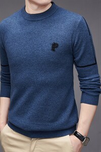 BSS6118限价228元男士新款长袖半高领纯羊毛针织衫休闲青年P156,男装针织衫/毛衣,电商B360