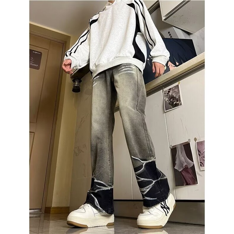 男新款水波纹牛仔裤XF918P50,男装牛仔裤,星座1116-2