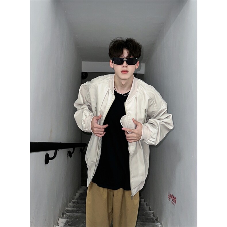 档口图现货PU皮夹克多拉链设计感假两件皮外套DY2317-特P80,男装夹克,星座1213