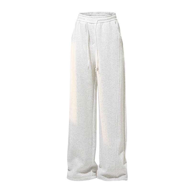 老钱风弯刀卫裤男美式痞帅纯色加绒立体设计运休闲裤K2601JR/P50，男装休闲裤，电商B318