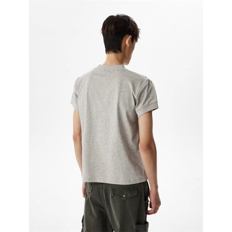 1506/QC15480/P40美式潮牌字母趣味纯棉短袖T恤男女落肩夏季上衣,男装T恤,星座1506