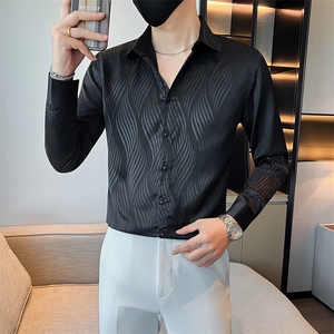 秋冬季男士新款社会小伙店主风长袖衬衫301A-1/CS609/P55图片