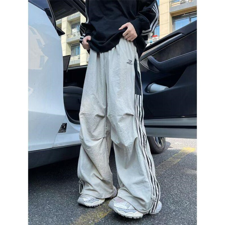 美式复古条纹情侣春秋三条杠裤子K099p43,男装休闲裤,电商D315A