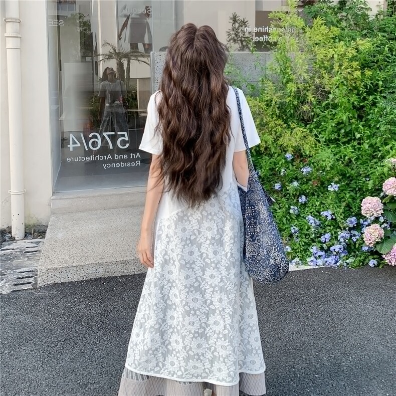 夏季假两件连衣裙女中长款,女装连衣裙,秋水欣儿